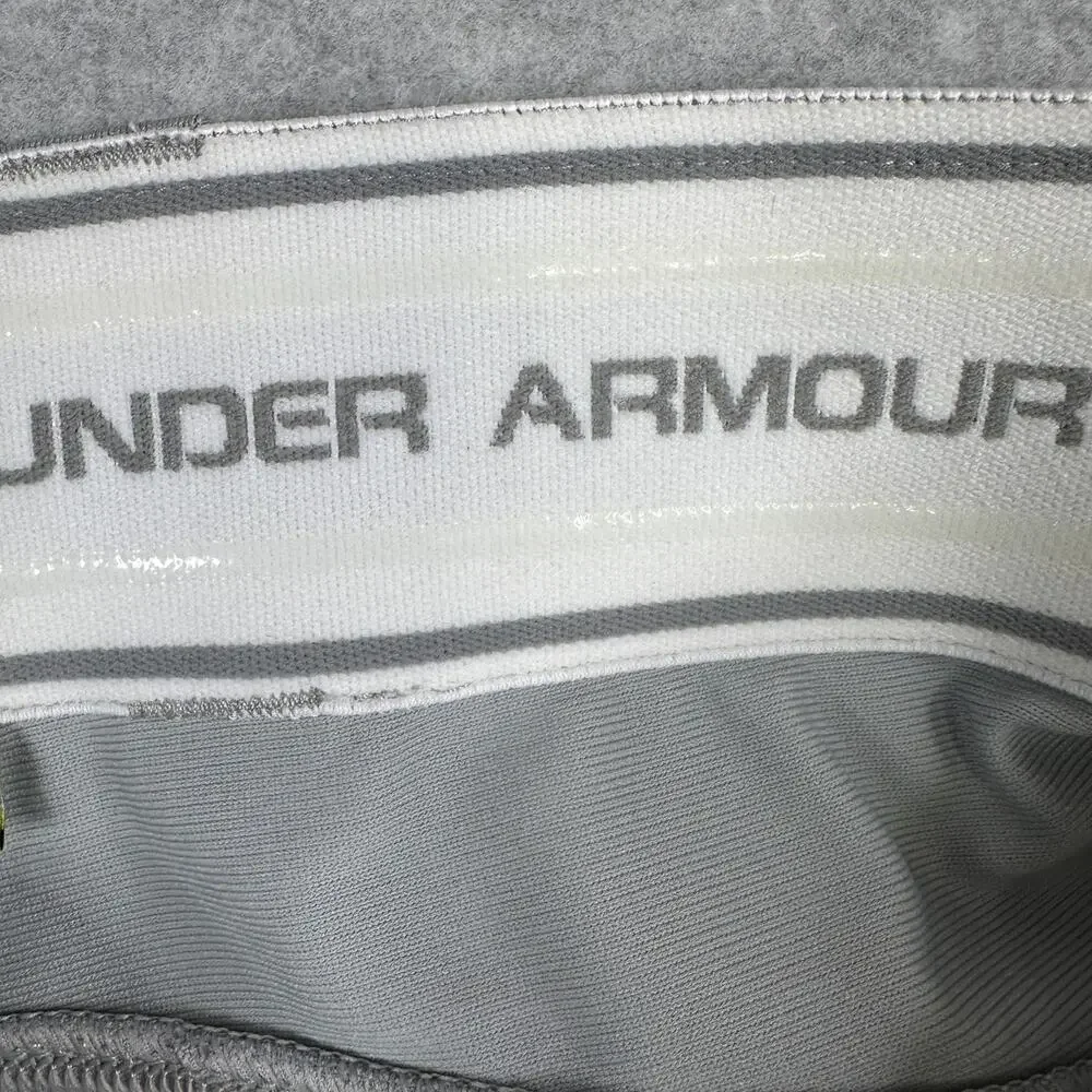 Under Armour HeatGear Baseball Pants Men XL Loose Relaxed Fit Gray Elastic Waist